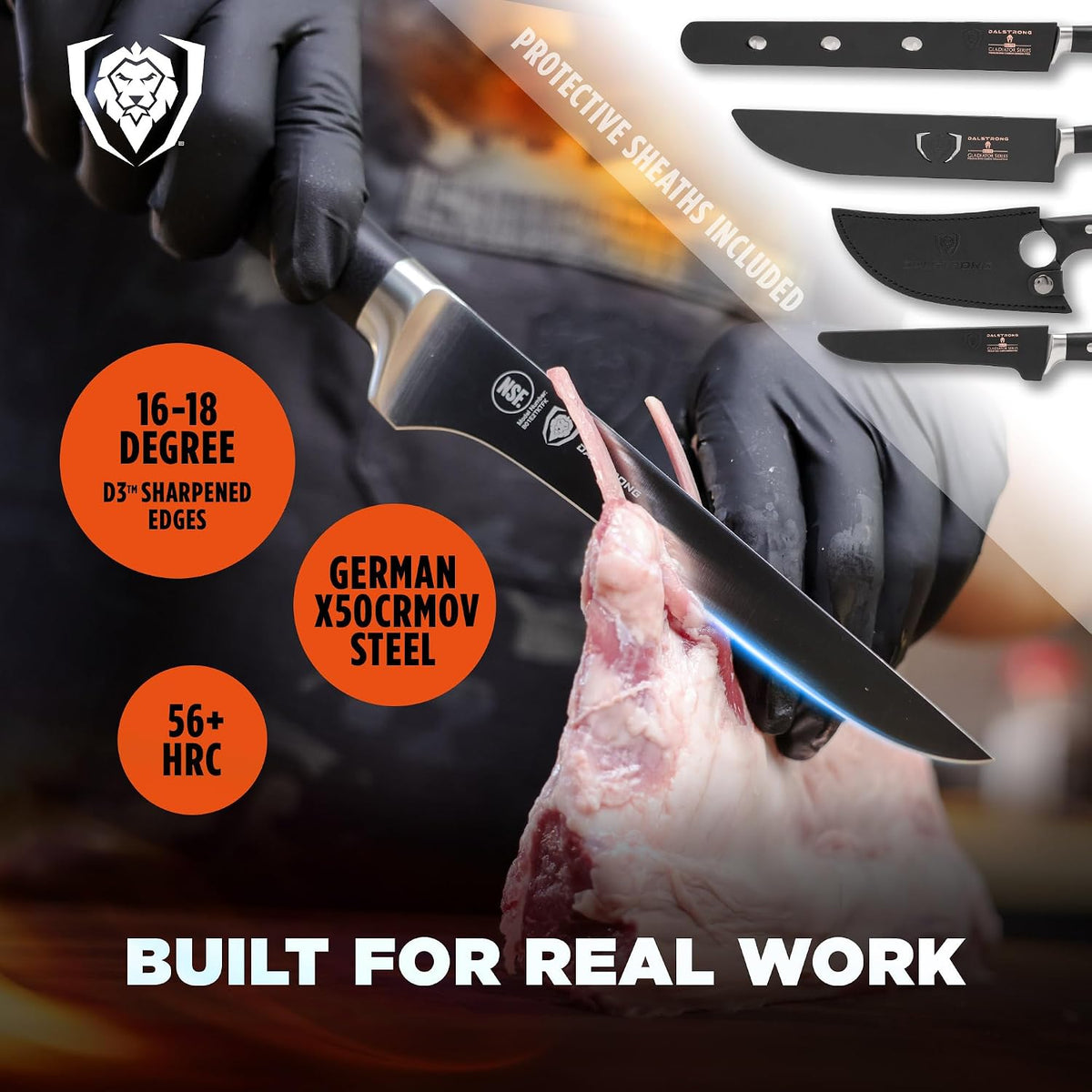 4-Pc Knife Set - Slicing, Butcher, Boning & Venator