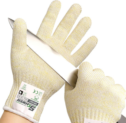 SlicePro ANSI Cut Resistant Gloves, Food Grade Cutting Glove for Kitchen Food Prep, Mandoline Gloves for Meat Cutting, Oyster Shucking, Fish Fillet Processing, PR1501-G, L