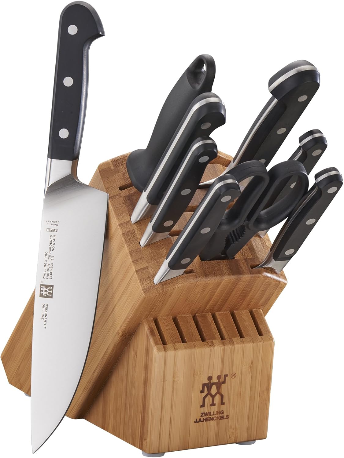 Pro 10-pc Knife Block Set - White