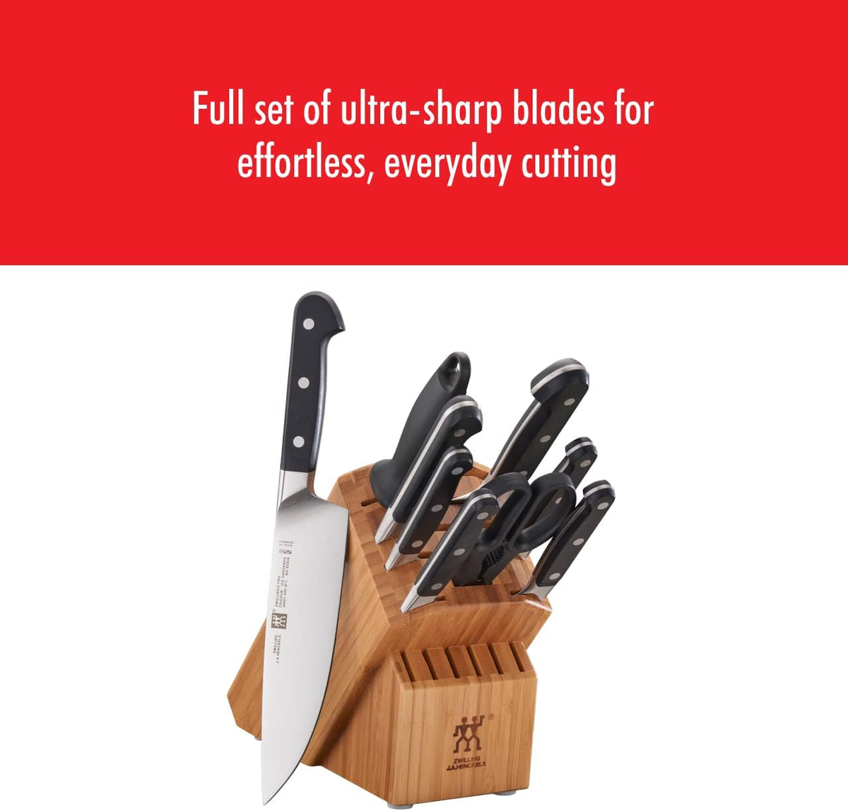 Pro 10-pc Knife Block Set - White