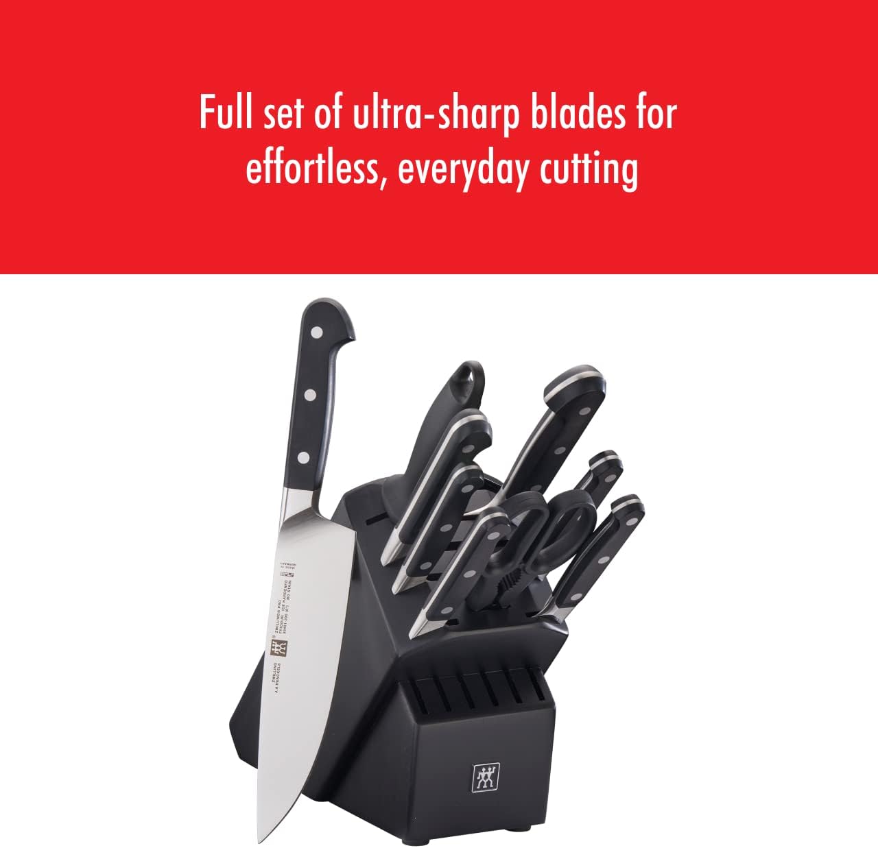 Pro 10-pc Knife Block Set - White