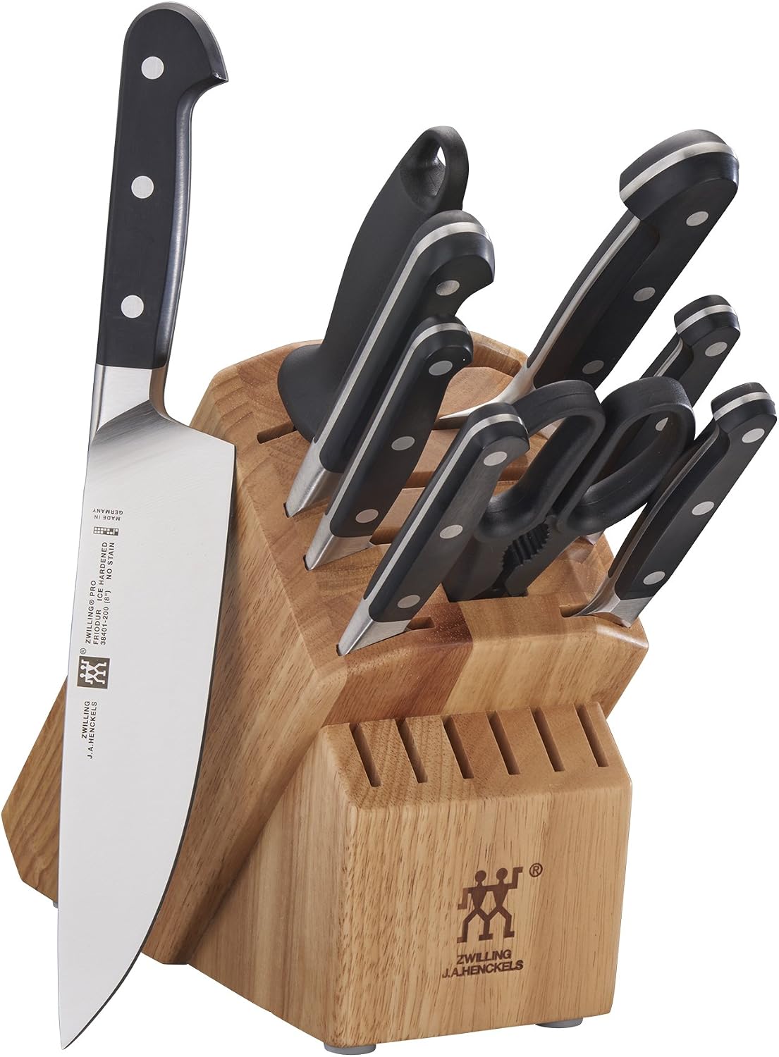 Pro 10-pc Knife Block Set - White
