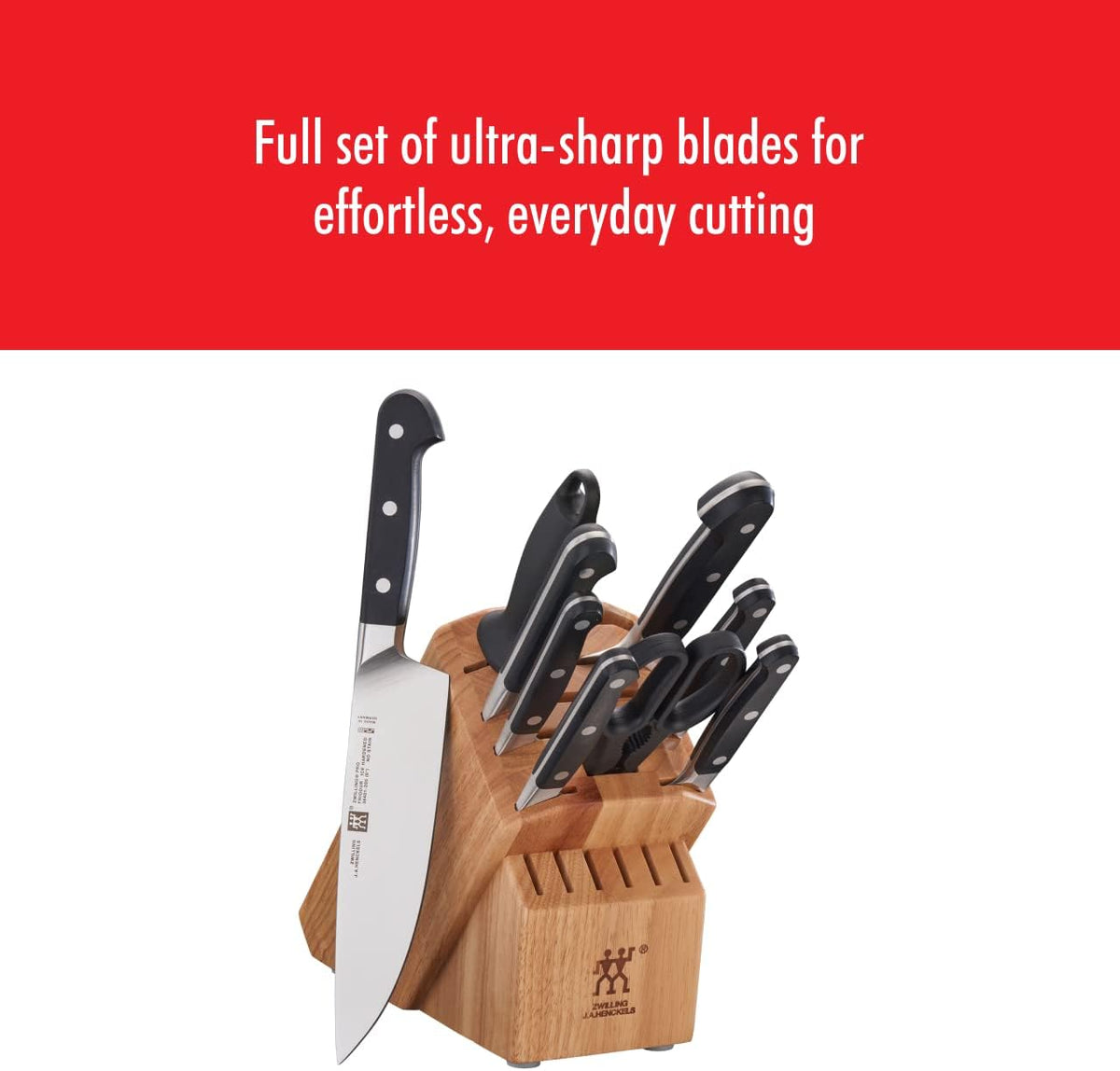 Pro 10-pc Knife Block Set - White