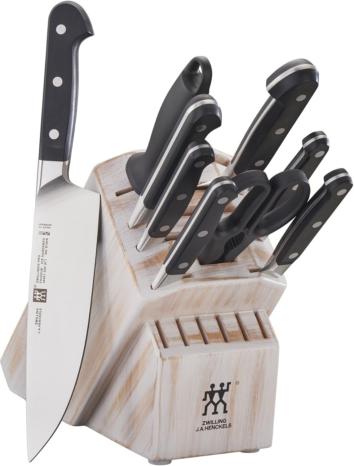 Pro 10-pc Knife Block Set - White