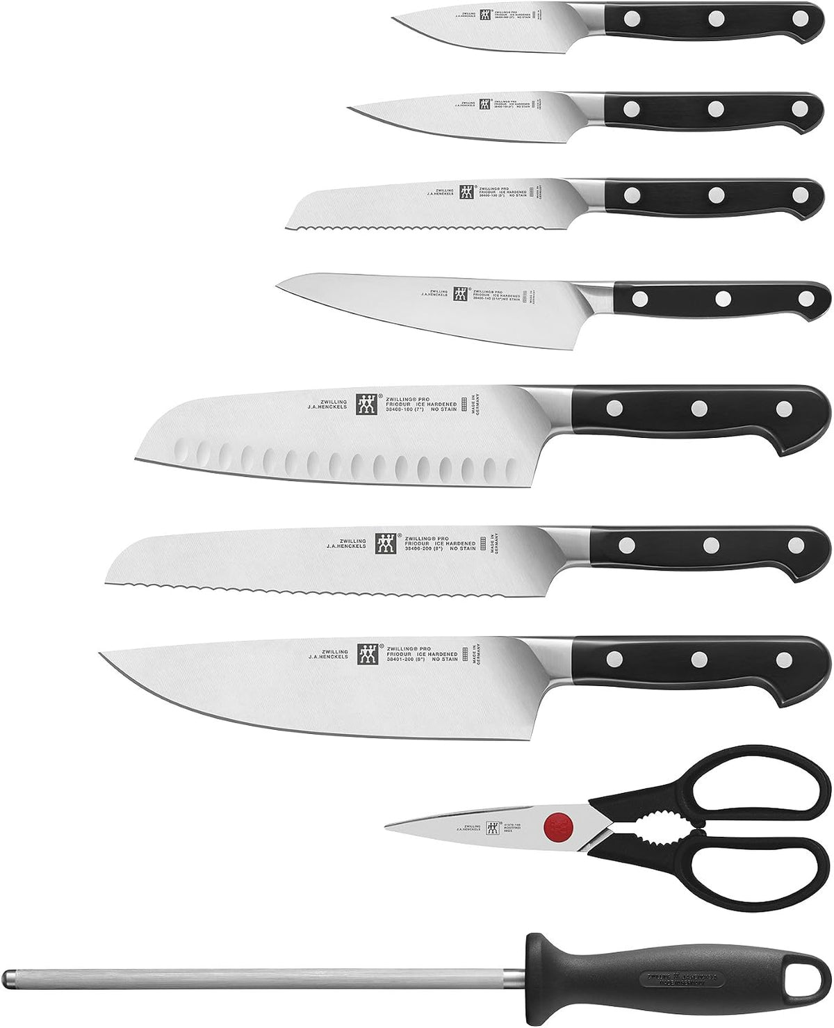 Pro 10-pc Knife Block Set - White