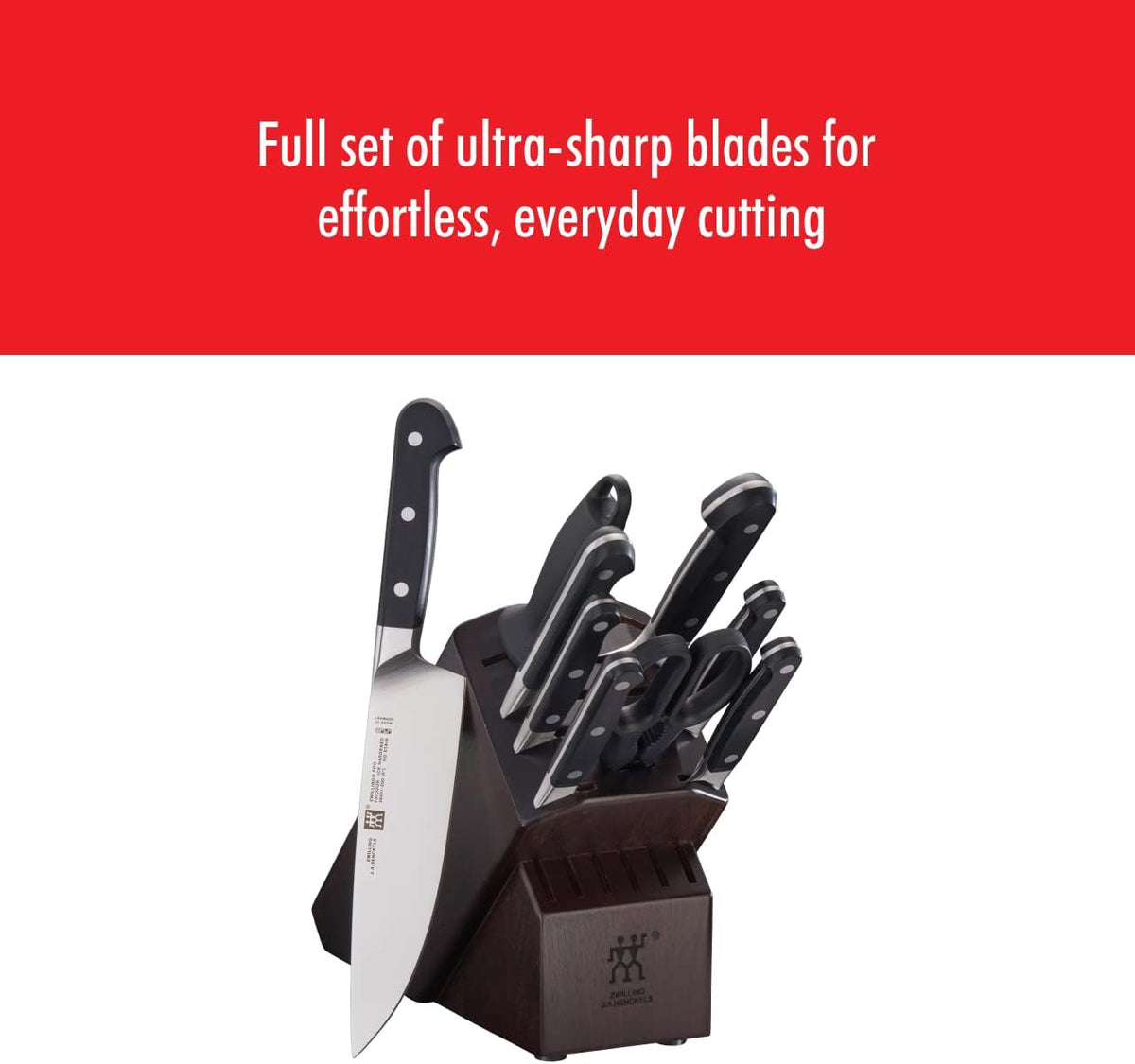 Pro 10-pc Knife Block Set - White