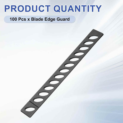 100Pcs Blade Edge Guard 7.87" x 0.94" x 0.16" Plastic Anti-scratch Knife Guards Blade Edge Protector for Kitchen Knife Protection Sleeves Cover, Black