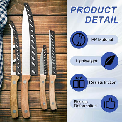 100Pcs Blade Edge Guard 7.87" x 0.94" x 0.16" Plastic Anti-scratch Knife Guards Blade Edge Protector for Kitchen Knife Protection Sleeves Cover, Black
