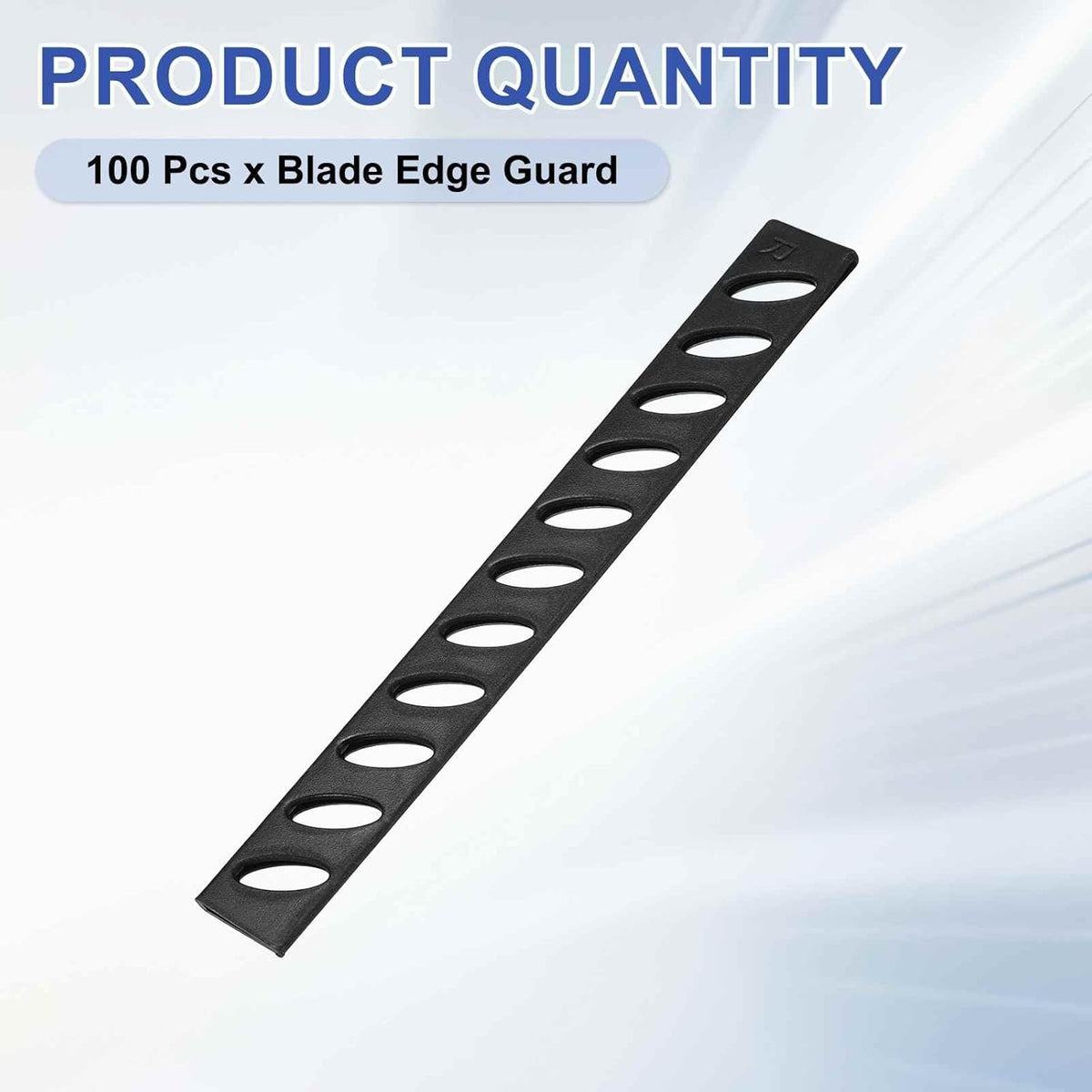 100Pcs Blade Edge Guard 7.87" x 0.94" x 0.16" Plastic Anti-scratch Knife Guards Blade Edge Protector for Kitchen Knife Protection Sleeves Cover, Black