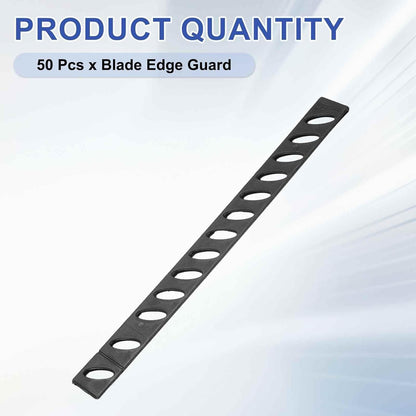 100Pcs Blade Edge Guard 7.87" x 0.94" x 0.16" Plastic Anti-scratch Knife Guards Blade Edge Protector for Kitchen Knife Protection Sleeves Cover, Black