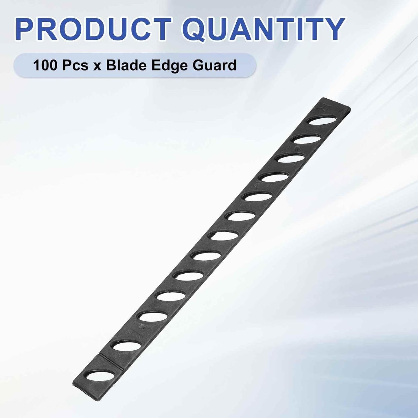 100Pcs Blade Edge Guard 7.87" x 0.94" x 0.16" Plastic Anti-scratch Knife Guards Blade Edge Protector for Kitchen Knife Protection Sleeves Cover, Black