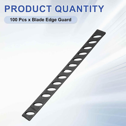 100Pcs Blade Edge Guard 7.87" x 0.94" x 0.16" Plastic Anti-scratch Knife Guards Blade Edge Protector for Kitchen Knife Protection Sleeves Cover, Black