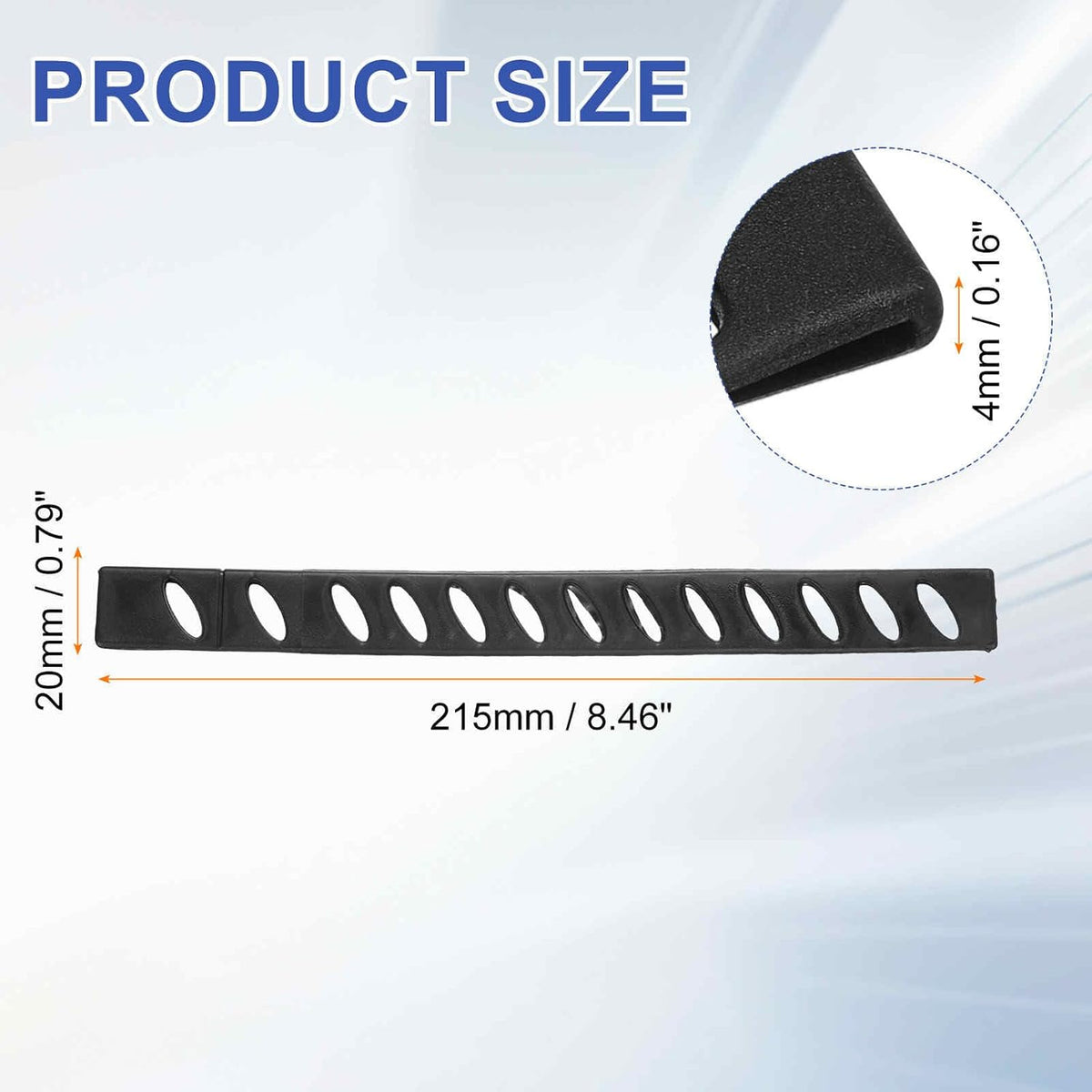 100Pcs Blade Edge Guard 7.87" x 0.94" x 0.16" Plastic Anti-scratch Knife Guards Blade Edge Protector for Kitchen Knife Protection Sleeves Cover, Black