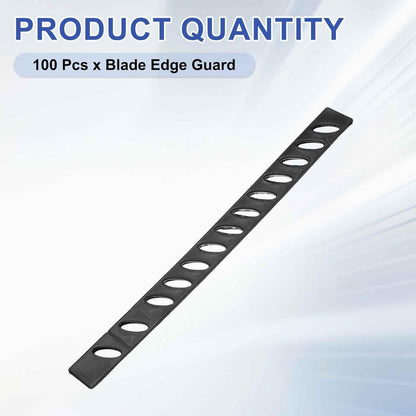 100Pcs Blade Edge Guard 7.87" x 0.94" x 0.16" Plastic Anti-scratch Knife Guards Blade Edge Protector for Kitchen Knife Protection Sleeves Cover, Black