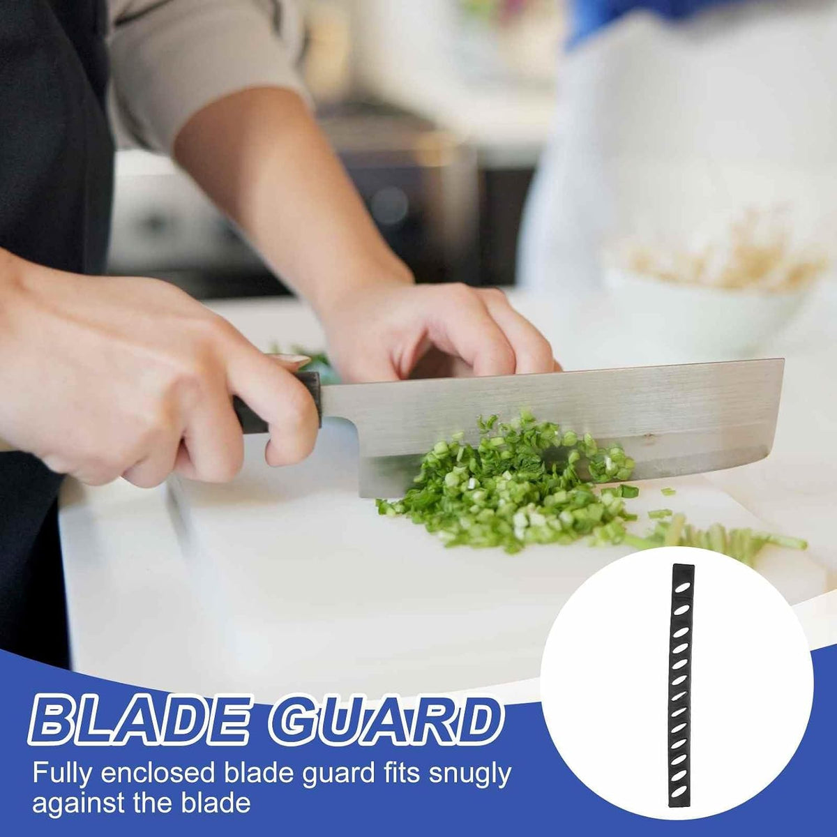 100Pcs Blade Edge Guard 7.87" x 0.94" x 0.16" Plastic Anti-scratch Knife Guards Blade Edge Protector for Kitchen Knife Protection Sleeves Cover, Black