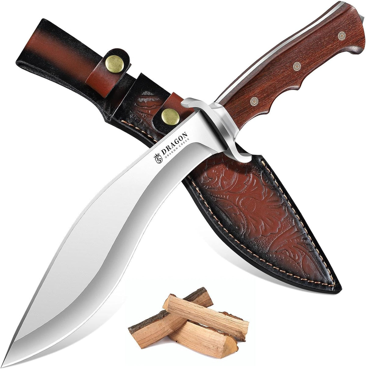 Fixed Blade Knife - Outdoor Survival Gift Men Black | Small Knife with Sheath for Camping Hiking