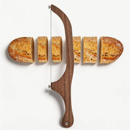 Bow Bread Knife for Homemade Sourdough with Acacia Wood Handle | Bread Slicer for Homemade Bread, Sourdough Bread Knife, Baguettes and More Cuts Thin,Bow Design Easy to Cutting Even Slices