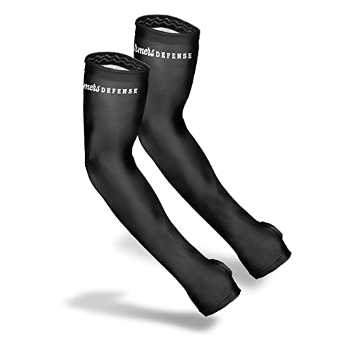 Gardening Arm Sleeves|UV Cooling Protective Sleeve Women & Men|Anti-Scratch Cover Sun UPF Outdoor Protection - Black - S/M