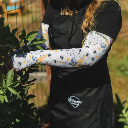 Gardening Arm Sleeves|UV Cooling Protective Sleeve Women & Men|Anti-Scratch Cover Sun UPF Outdoor Protection - Black - S/M