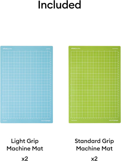 Mat Variety Pack (4 Count, 8.5in x 12in) | For Joy Xtra Machine - Includes 2 StandardGrip & 2 LightGrip