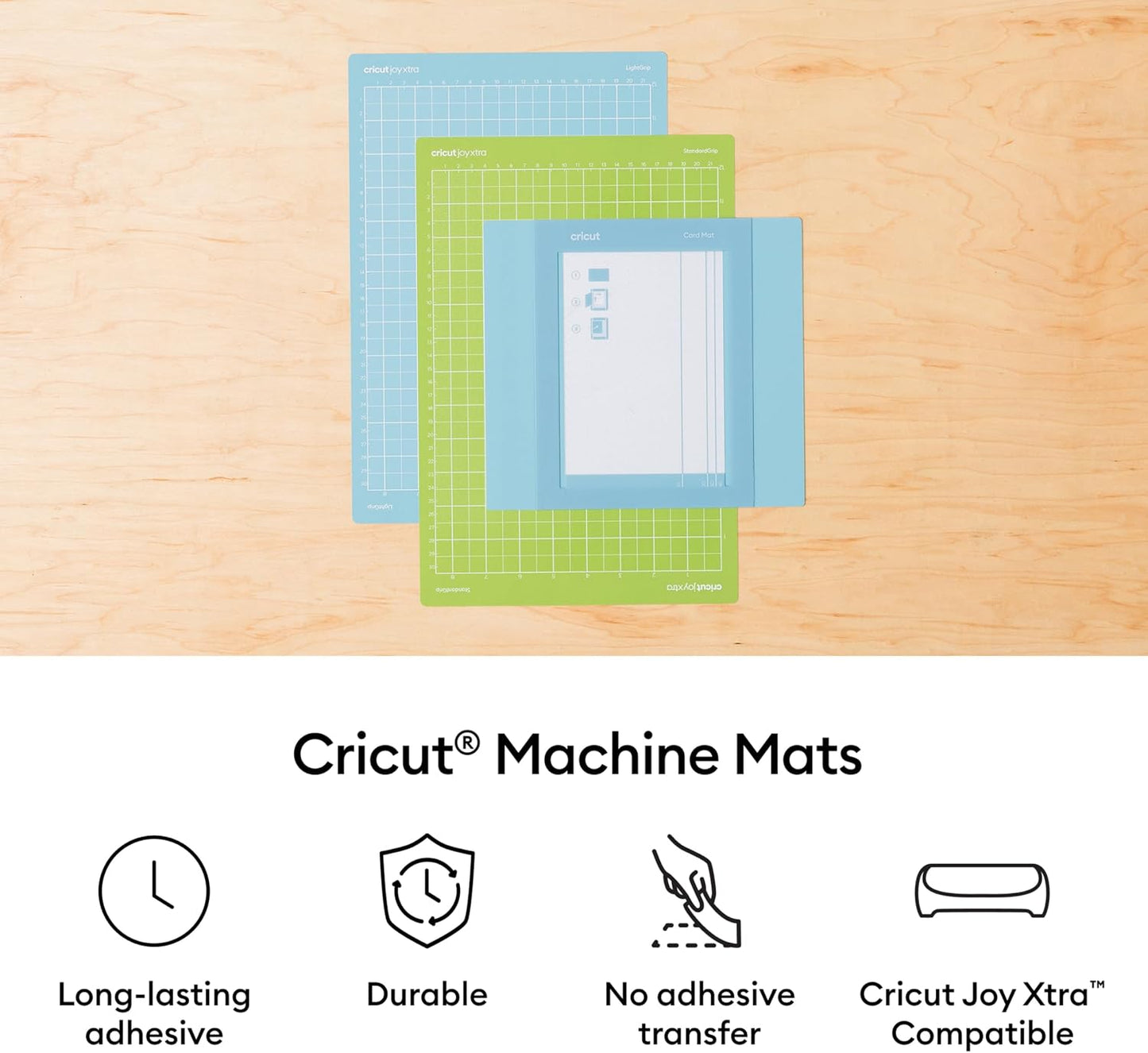 Mat Variety Pack (4 Count, 8.5in x 12in) | For Joy Xtra Machine - Includes 2 StandardGrip & 2 LightGrip