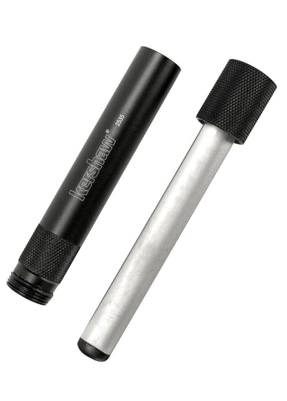 Kershaw 9" Ultra-Tek Sharpener, 600-Grit Diamond-Coated Oval Shaft, Portable Knife Sharpener, Compact Design, Handheld Sharpening Tool for EDC, Outdoor, and Pocket Knives
