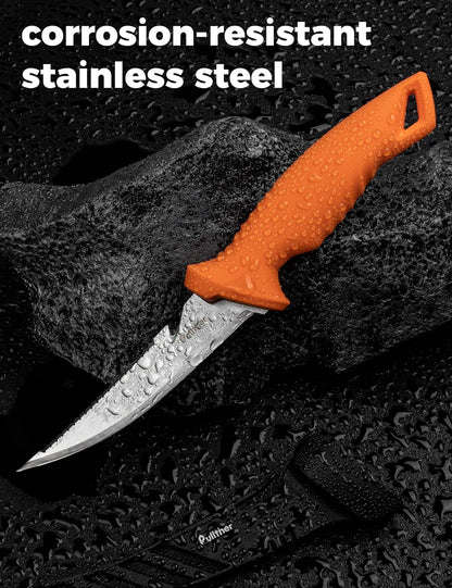 9 Inch Fillet Knife for fish,Stainless Steel Filet Knives with Non-Slip Handle,Fishing Gear with Protective Sheath