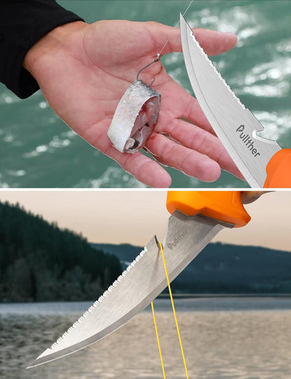 9 Inch Fillet Knife for fish,Stainless Steel Filet Knives with Non-Slip Handle,Fishing Gear with Protective Sheath