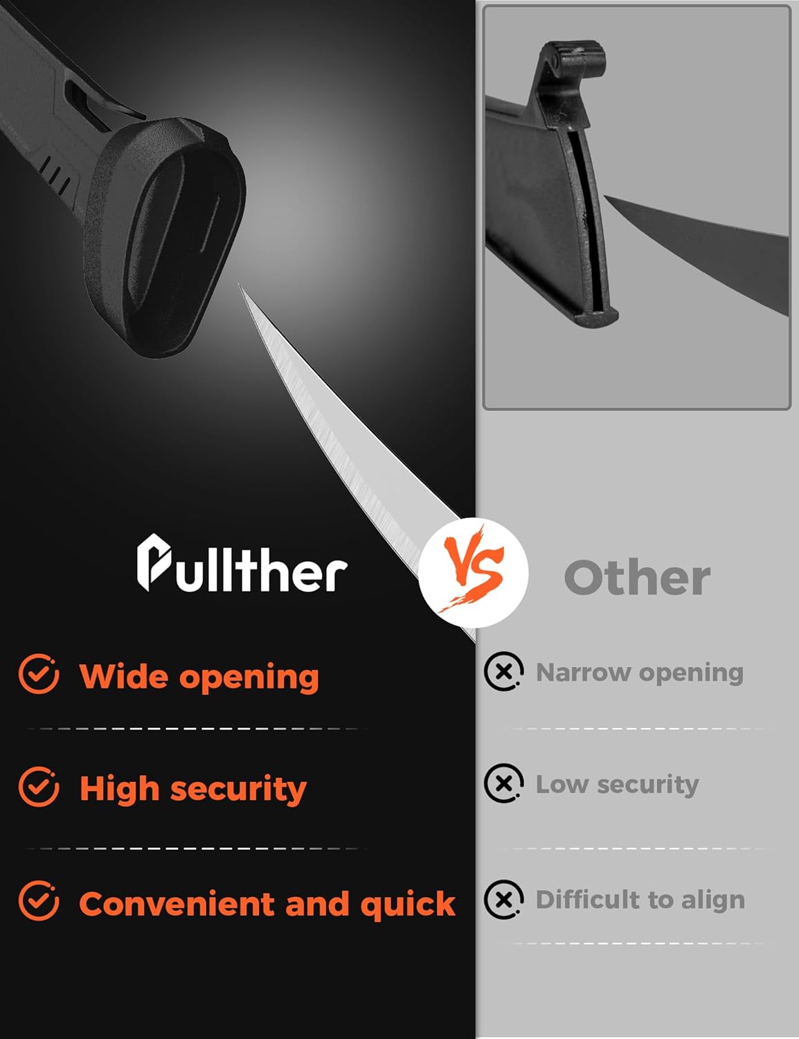 9 Inch Fillet Knife for fish,Stainless Steel Filet Knives with Non-Slip Handle,Fishing Gear with Protective Sheath