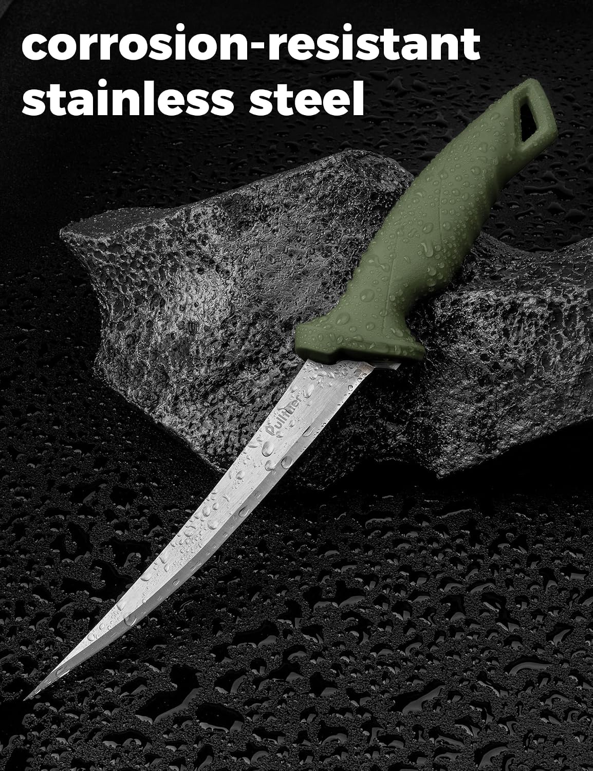 9 Inch Fillet Knife for fish,Stainless Steel Filet Knives with Non-Slip Handle,Fishing Gear with Protective Sheath