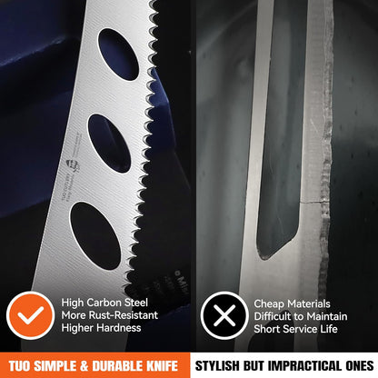 Cheese Knife, Tomato Knife 5.5" Serrated Blade, High Carbon German Steel, Mutil-Use Non Stick Design, Pakkawood Handle - Fiery Phoenix Series