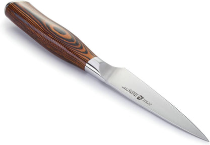 Cheese Knife, Tomato Knife 5.5" Serrated Blade, High Carbon German Steel, Mutil-Use Non Stick Design, Pakkawood Handle - Fiery Phoenix Series