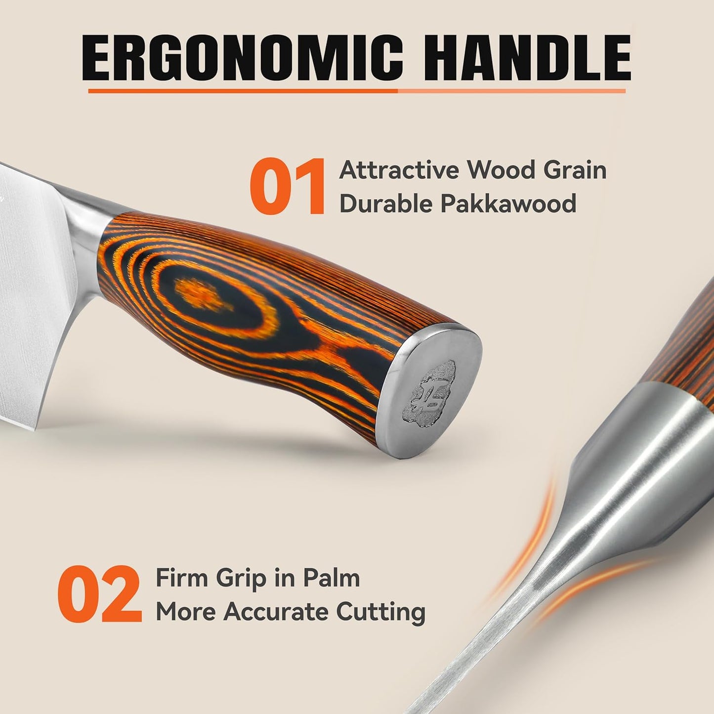 Cheese Knife, Tomato Knife 5.5" Serrated Blade, High Carbon German Steel, Mutil-Use Non Stick Design, Pakkawood Handle - Fiery Phoenix Series