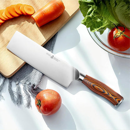 Cheese Knife, Tomato Knife 5.5" Serrated Blade, High Carbon German Steel, Mutil-Use Non Stick Design, Pakkawood Handle - Fiery Phoenix Series