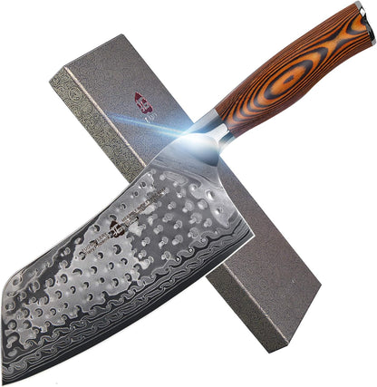 Cheese Knife, Tomato Knife 5.5" Serrated Blade, High Carbon German Steel, Mutil-Use Non Stick Design, Pakkawood Handle - Fiery Phoenix Series