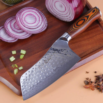 Cheese Knife, Tomato Knife 5.5" Serrated Blade, High Carbon German Steel, Mutil-Use Non Stick Design, Pakkawood Handle - Fiery Phoenix Series