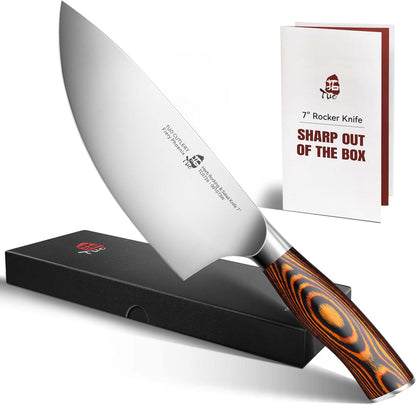 Cheese Knife, Tomato Knife 5.5" Serrated Blade, High Carbon German Steel, Mutil-Use Non Stick Design, Pakkawood Handle - Fiery Phoenix Series