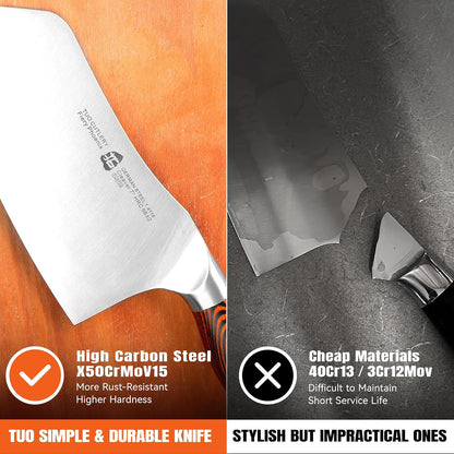 Cheese Knife, Tomato Knife 5.5" Serrated Blade, High Carbon German Steel, Mutil-Use Non Stick Design, Pakkawood Handle - Fiery Phoenix Series
