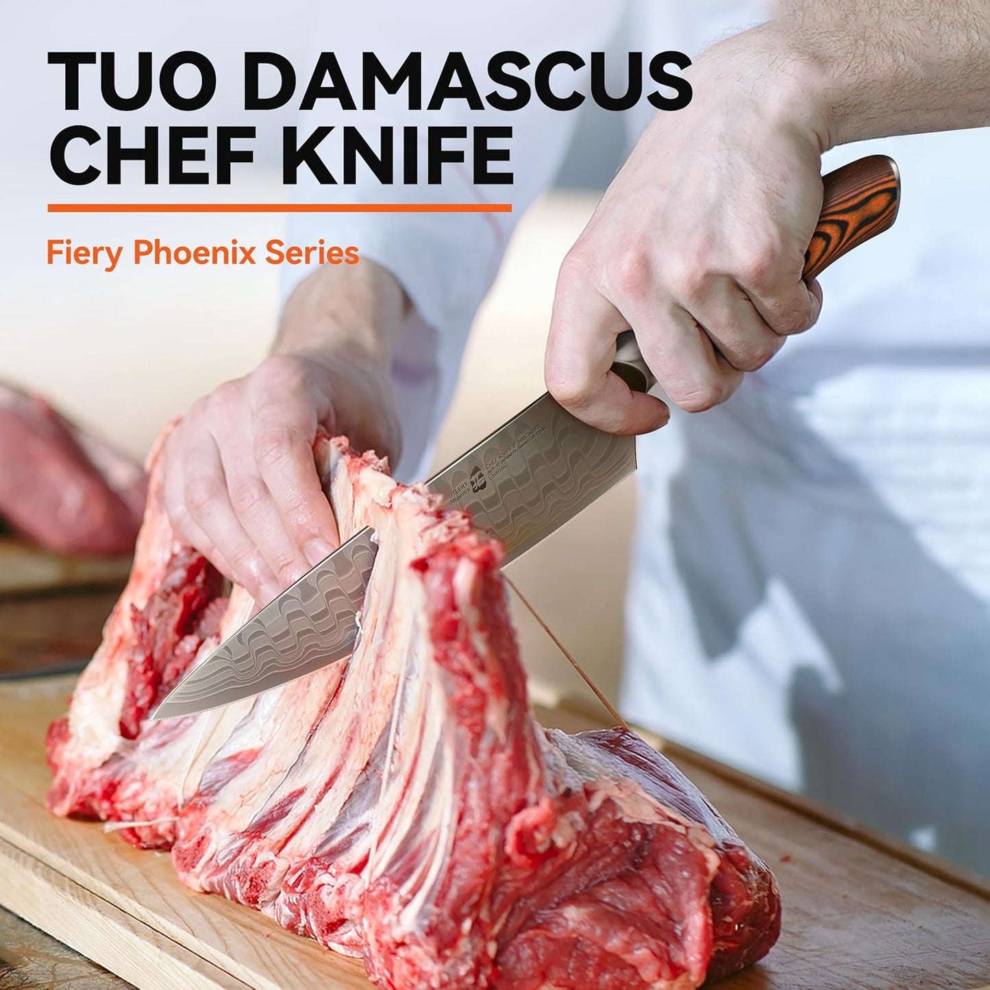 Cheese Knife, Tomato Knife 5.5" Serrated Blade, High Carbon German Steel, Mutil-Use Non Stick Design, Pakkawood Handle - Fiery Phoenix Series