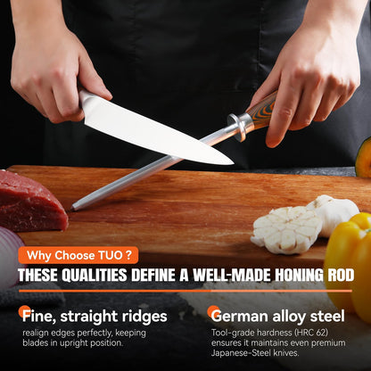 Cheese Knife, Tomato Knife 5.5" Serrated Blade, High Carbon German Steel, Mutil-Use Non Stick Design, Pakkawood Handle - Fiery Phoenix Series