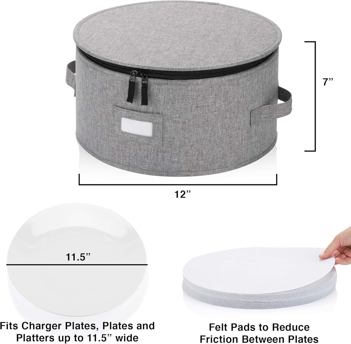 Flatware Storage Case with 5 Adjustable Compartments - Tableware Utensil Chest with Carrying Handles - Protects and Organizes Cutlery and Silverware - Hard Shell and Stackable