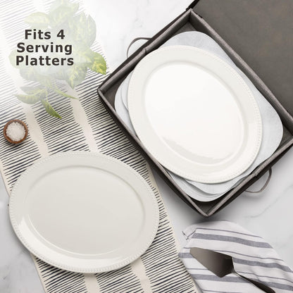 Flatware Storage Case with 5 Adjustable Compartments - Tableware Utensil Chest with Carrying Handles - Protects and Organizes Cutlery and Silverware - Hard Shell and Stackable