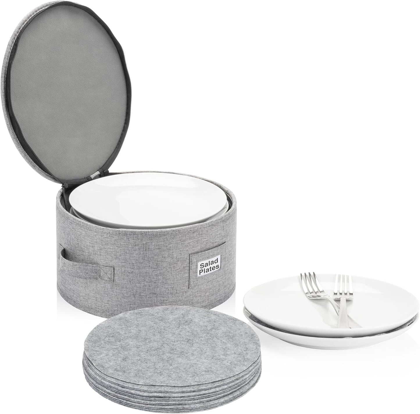 Flatware Storage Case with 5 Adjustable Compartments - Tableware Utensil Chest with Carrying Handles - Protects and Organizes Cutlery and Silverware - Hard Shell and Stackable