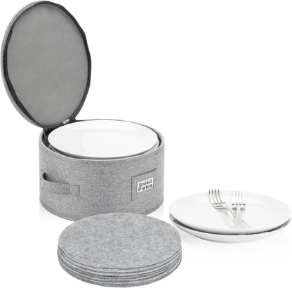 Flatware Storage Case with 5 Adjustable Compartments - Tableware Utensil Chest with Carrying Handles - Protects and Organizes Cutlery and Silverware - Hard Shell and Stackable