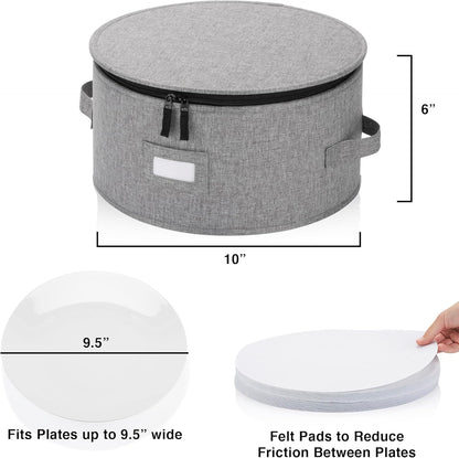 Flatware Storage Case with 5 Adjustable Compartments - Tableware Utensil Chest with Carrying Handles - Protects and Organizes Cutlery and Silverware - Hard Shell and Stackable