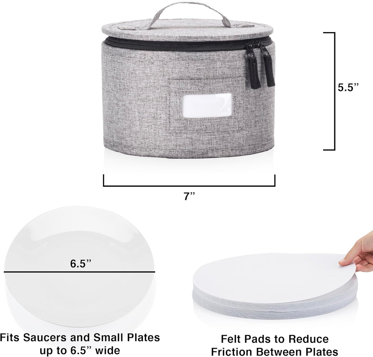 Flatware Storage Case with 5 Adjustable Compartments - Tableware Utensil Chest with Carrying Handles - Protects and Organizes Cutlery and Silverware - Hard Shell and Stackable