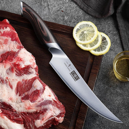 Boning Knife 6 Inch, Ultra Sharp Japanese Fillet Knife for Fish | Professional High Carbon Stainless Steel Sharp Kitchen Filleting Knives for Meat Cutting, Ergonomic Handle, Gift for Chefs