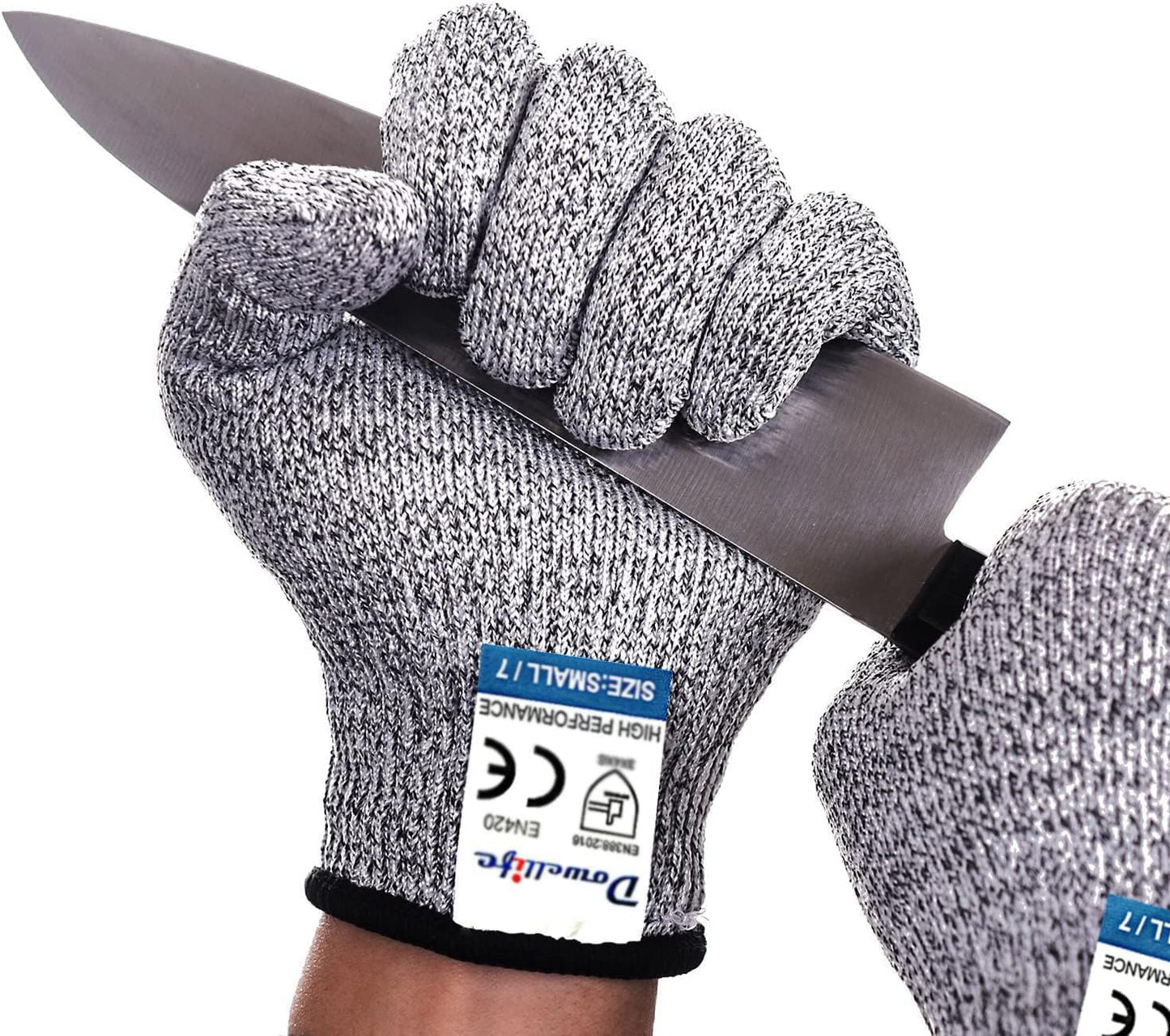 Cut Resistant Gloves Food Grade Level 5 Protection, Safety Kitchen Cuts Gloves for Oyster Shucking, Fish Fillet Processing, Mandolin Slicing, Meat Cutting and Wood Carving. (X-Large)