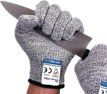 Cut Resistant Gloves Food Grade Level 5 Protection, Safety Kitchen Cuts Gloves for Oyster Shucking, Fish Fillet Processing, Mandolin Slicing, Meat Cutting and Wood Carving. (X-Large)