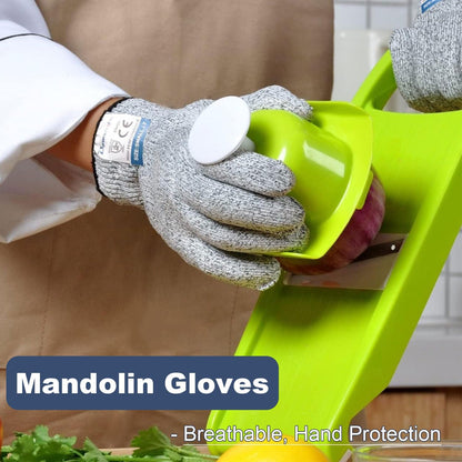 Cut Resistant Gloves Food Grade Level 5 Protection, Safety Kitchen Cuts Gloves for Oyster Shucking, Fish Fillet Processing, Mandolin Slicing, Meat Cutting and Wood Carving. (X-Large)